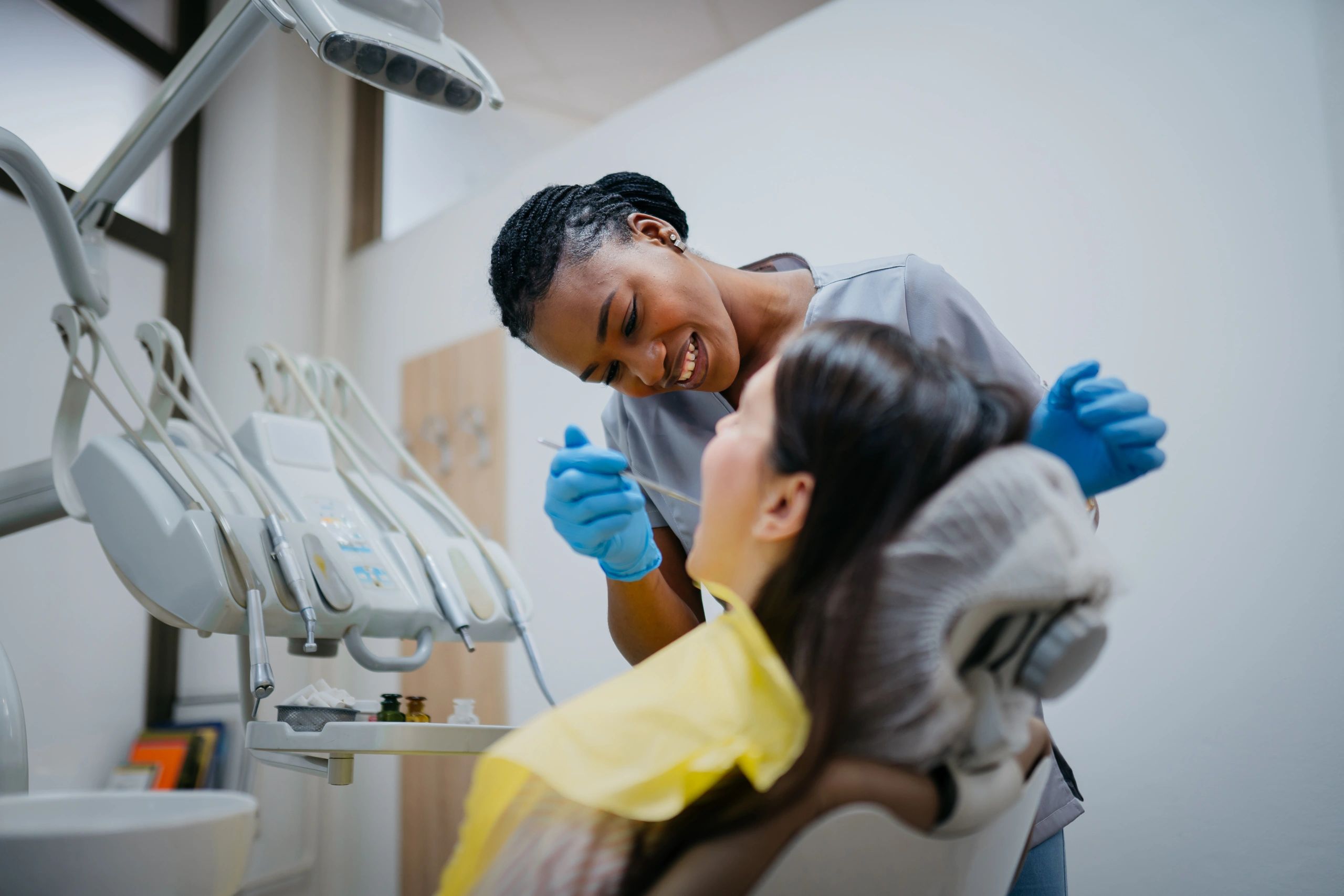 Dental team providing gentle care during a treatment visit